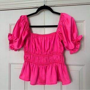 S’EDGE bright neon pink top